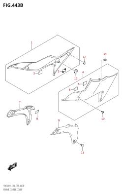 443B - FRAME CENTER COVER (SV650:L9:E33)