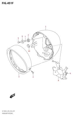 451F - HEADLAMP HOUSING (VL1500B:L3:E33)