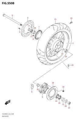 550B - REAR WHEEL (DL650AU:M2:E24)