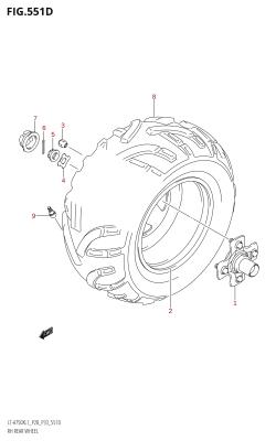 551D - RH REAR WHEEL (LT-A750XZ:L1:P33)