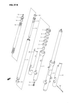 21B - FRONT FORK (MODEL L /​ M /​ N /​ P /​ R)