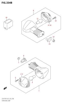 334B - TURNSIGNAL LAMP (K2,K3)