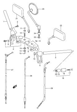38B - HANDLEBAR (MODEL R)