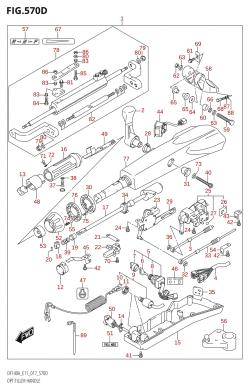 570D - OPT:TILLER HANDLE (DF115AZ:E11)