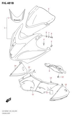 481B - COWLING BODY (GSX1300RA:L7:E28)