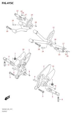 415C - FOOTREST (SV650XA:L9:E02)
