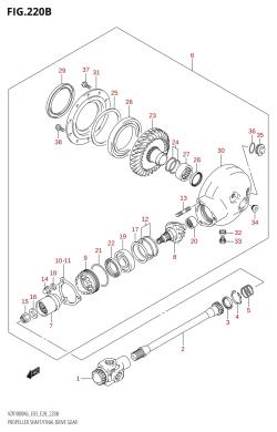 220B - PROPELLER SHAFT /​ FINAL DRIVE GEAR (K8,K9)