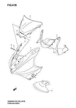 41B - COWLING BODY (GS500FK5)