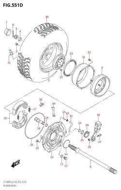 551D - RH REAR WHEEL (LT-F400FZ:L4:P33)