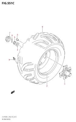 551C - RH REAR WHEEL (LT-A750XZ:L1:P28)