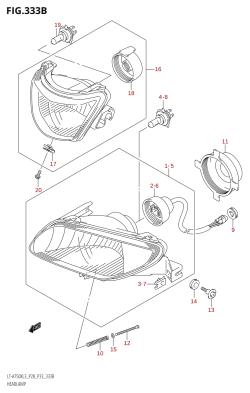 333B - HEADLAMP (LT-A750X:L3:P33)