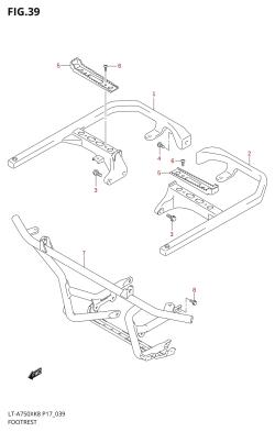 039 - FOOTREST (LT-A750XK8 /​ XZK8)