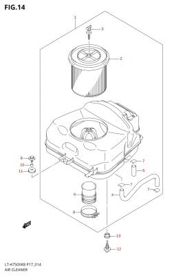014 - AIR CLEANER (LT-A750XK8 /​ XZK8 /​ XK9 /​ XZK9)