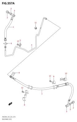 557A - REAR BRAKE HOSE (AN650)