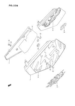 32B - FRAME COVER (DR350SHN /​ SHP /​ SHR)