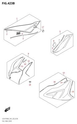 423B - FUEL TANK COVER (GSX-R750Z)