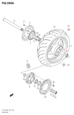 550A - REAR WHEEL (GSF1250A,GSF1250SA,GSF1250SAZ)