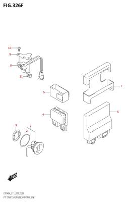 326F - PTT SWITCH /​ ENGINE CONTROL UNIT (DF140AT:E11)
