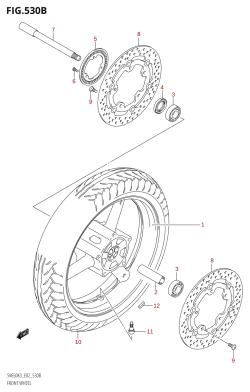 530B - FRONT WHEEL (SV650A,SV650UA,SV650SA,SV650SUA)