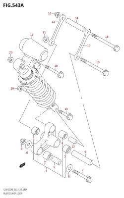 543A - REAR CUSHION LEVER