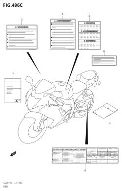 496C - LABEL (GSX-R750UF:L1:E21)