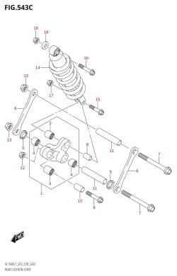 543C - REAR CUSHION LEVER (VL1500B:L7:E33)