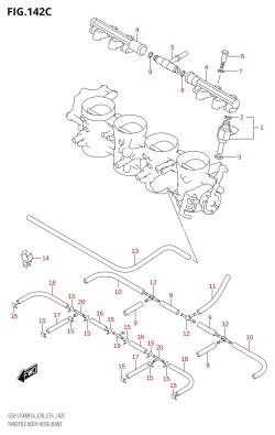 142C - THROTTLE BODY HOSE /​ JOINT (GSX-S1000FA:L6:E33)