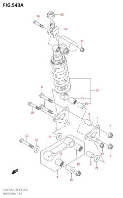 543A - REAR CUSHION LEVER (GSX-R750:L3:E03)