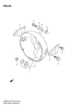 043 - HEADLAMP HOUSING (WITHOUT COWLING)
