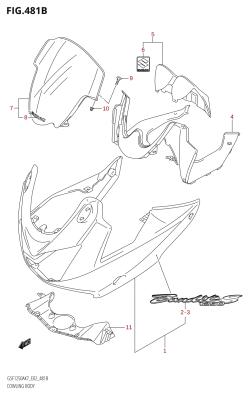 481B - COWLING BODY ((GSF1250S,GSF1250SA):K8)