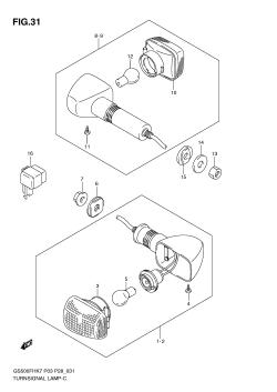 031 - TURNSIGNAL LAMP (GS500FH P03, P28, P33, P95)