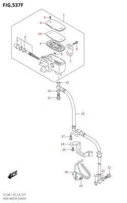 537F - FRONT MASTER CYLINDER (VL1500T:L7:E28)