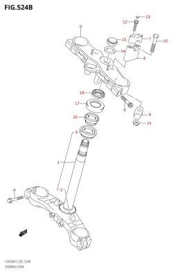 524B - STEERING STEM (GSF650S,GSF650SU,GSF650SA,GSF650SUA)