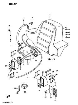 047 - TRAVEL TRUNK PAD GV1400GDG /​ GTG /​ GDH /​ GDJ