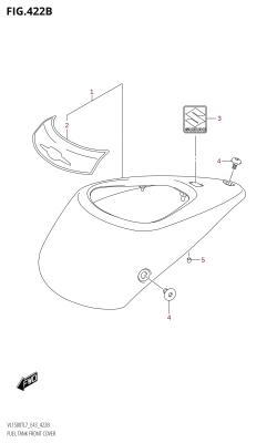 422B - FUEL TANK FRONT COVER (VL1500T:L7:E43)