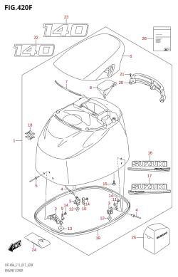 420F - ENGINE COVER (DF140AT:E11)