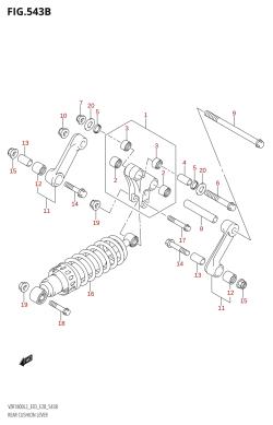 543B - REAR CUSHION LEVER (VZR1800:L2:E28)