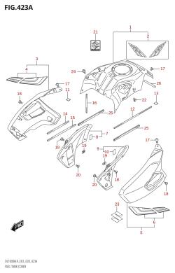 423A - FUEL TANK COVER (DL1000XA:L9:E03)
