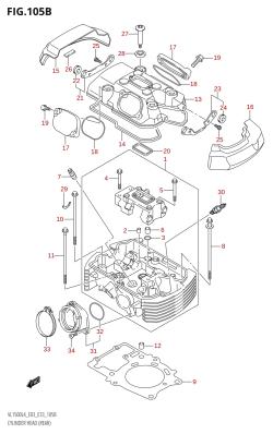 105B - CYLINDER HEAD (REAR) (VL1500:L4:E33)