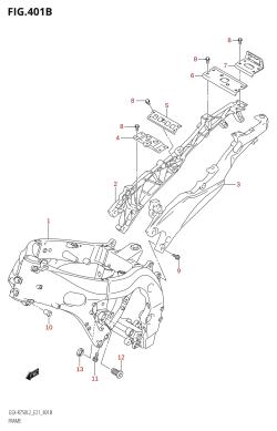 401B - FRAME (GSX-R750:L2:E24)