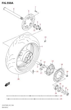 550A - REAR WHEEL (GSX-R750Z)