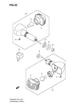 032 - TURNSIGNAL LAMP (GS500H P02, P19, P24, P54, GS500HU P19)