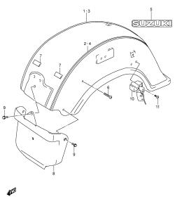 46B - REAR FENDER (MODEL K3 /​ K4)