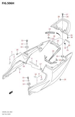 506H - SEAT TAIL COVER ((SV650S,SV650SU):K6)