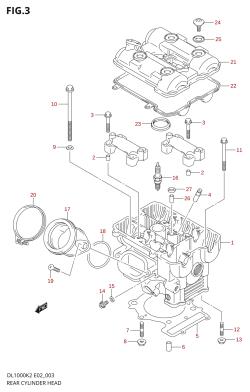 003 - REAR CYLINDER HEAD