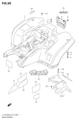 050 - REAR FENDER (LT-A750XZL4 P17)
