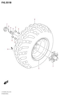 551B - RH REAR WHEEL (LT-A750XP:L9:P24)