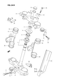 34A - STEERING STEM (DR350SHN /​ SHP /​ SHR)