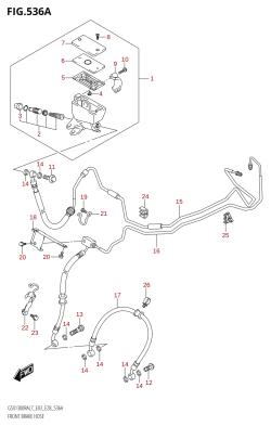 536A - FRONT BRAKE HOSE (GSX1300RA:L7:E03)