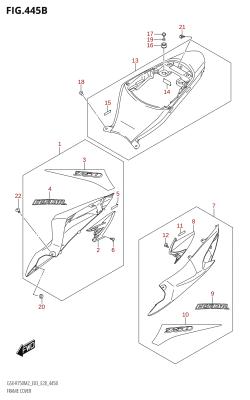 445B - FRAME COVER (GSX-R750Z)